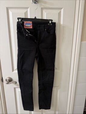 Acne Studios Black Jeans with Pink Label